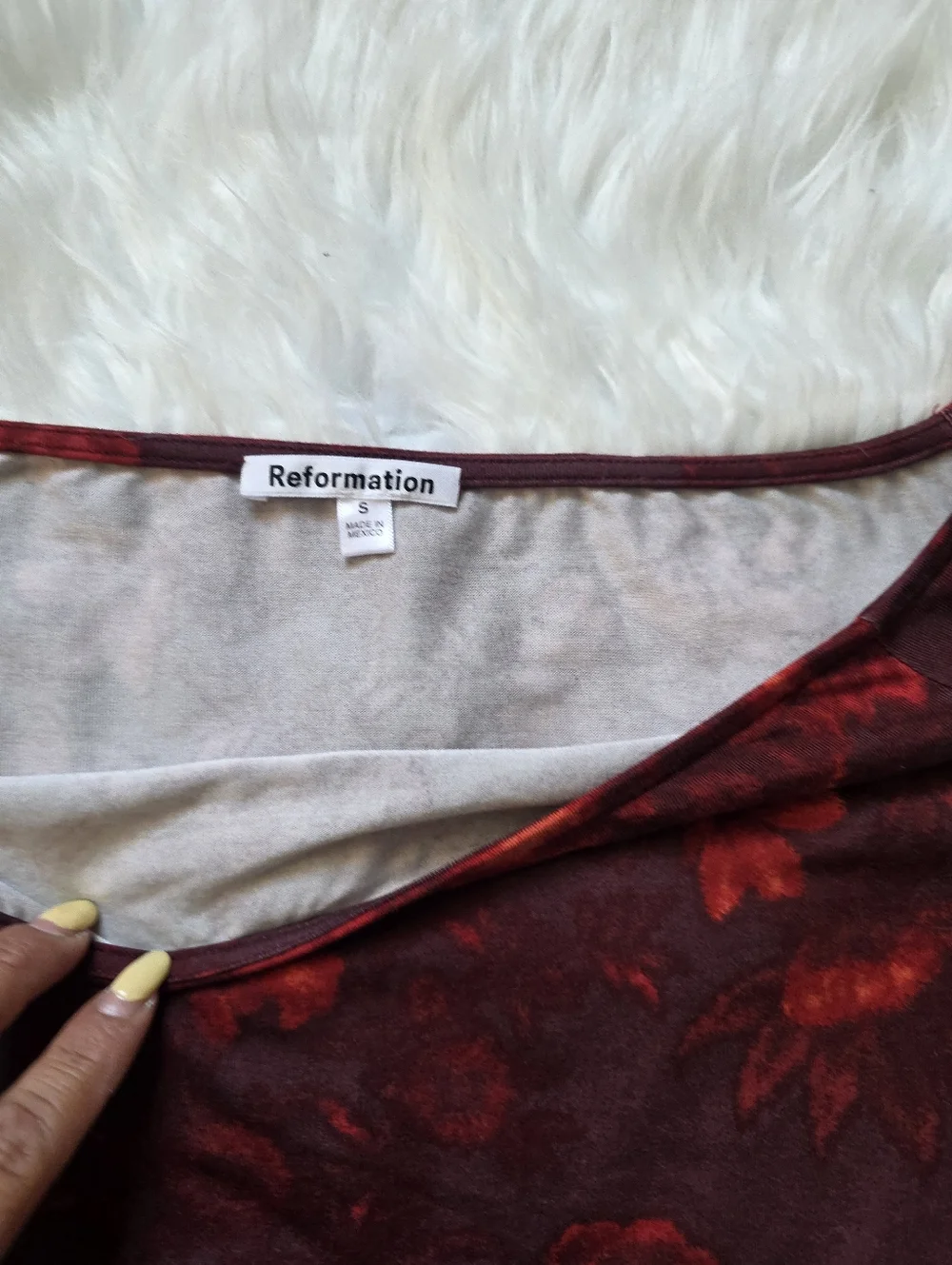 Reformation Off the Shoulder Floral Red Top - Picture 5 of 5